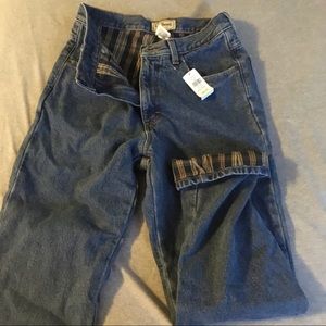 LL Bean flannel-lined jeans